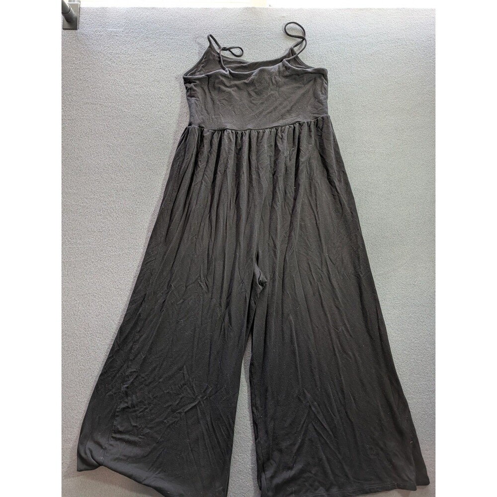 Athleta Nighttime Bliss Romper Women’s Medium Black Wide Leg Jumpsuit
